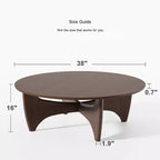 Table basse ronde en bois massif – Finition naturelle