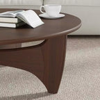 Table basse ronde en bois massif – Finition naturelle