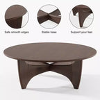 Table basse ronde en bois massif – Finition naturelle