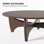 Table basse ronde en bois massif – Finition naturelle