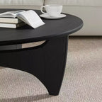 Table basse ronde en bois massif – Finition naturelle