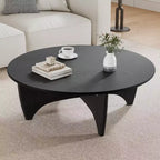 Table basse ronde en bois massif – Finition naturelle