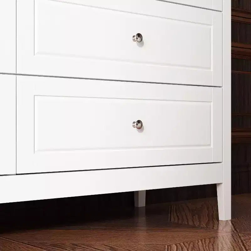 Commode de rangement à 8 tiroirs pour chambre à coucher – Blanche
