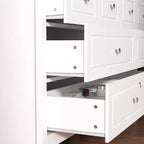 Commode de rangement à 8 tiroirs pour chambre à coucher – Blanche