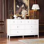 Commode de rangement à 8 tiroirs pour chambre à coucher – Blanche