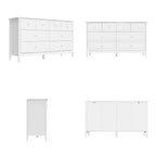 Commode de rangement à 8 tiroirs pour chambre à coucher – Blanche