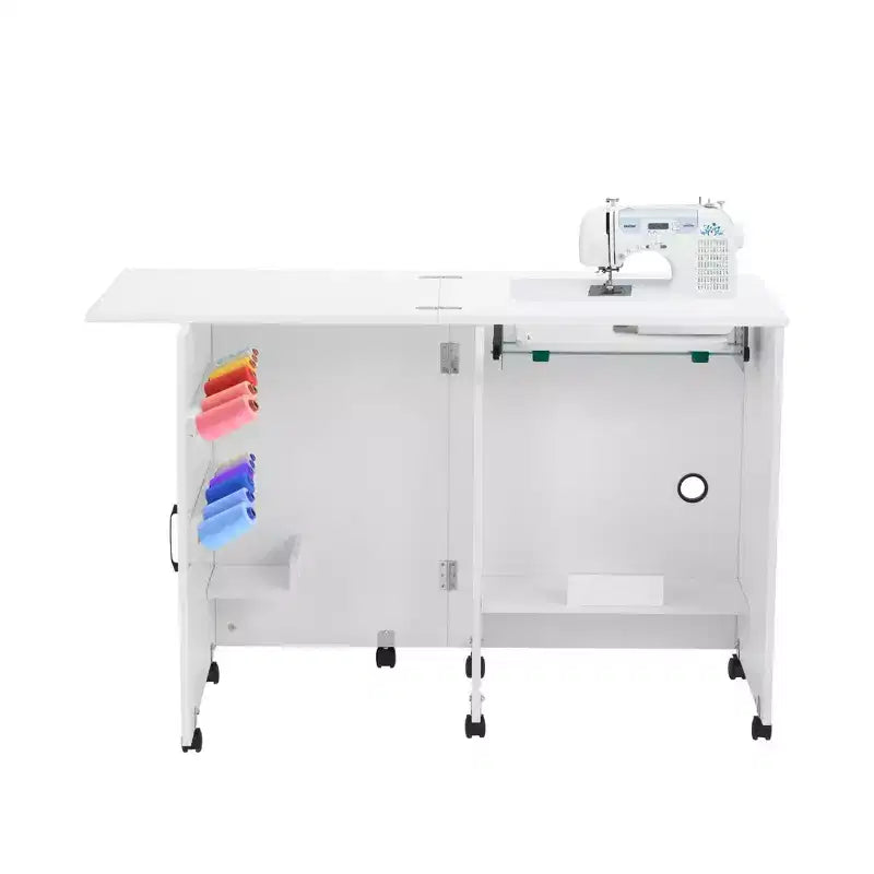 Table pliante avec étagère de rangement – Conception polyvalente et compacte