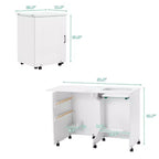 Table pliante avec étagère de rangement – Conception polyvalente et compacte