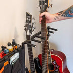 Support de guitare au sol 10 places – Noir