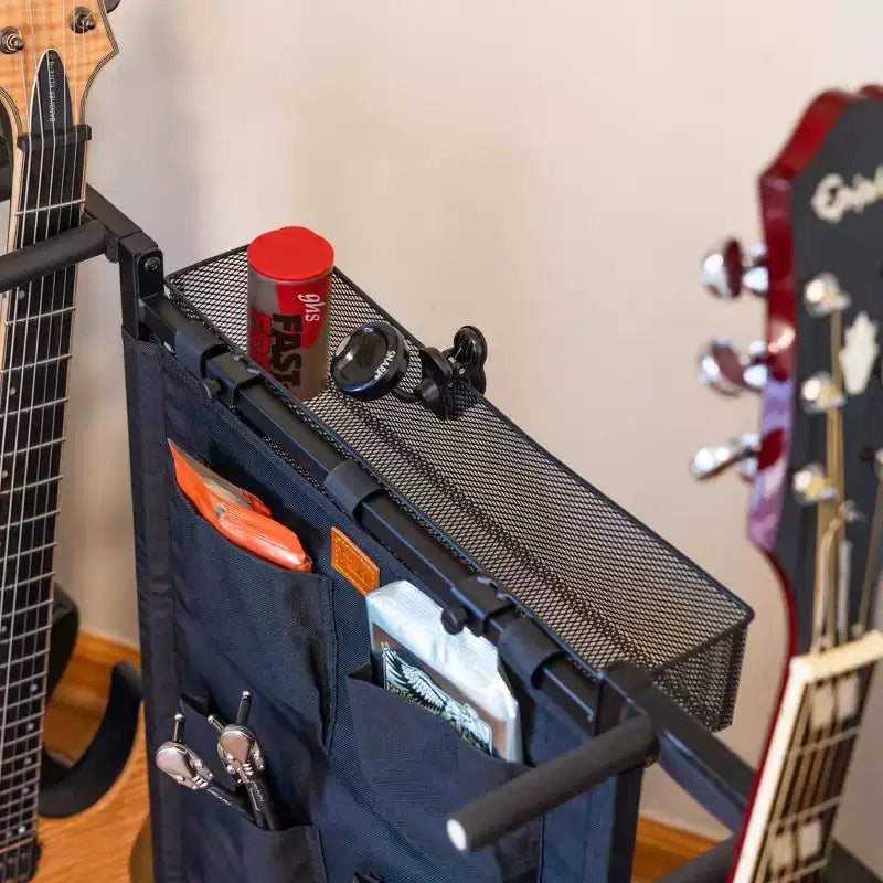 Support de guitare au sol 10 places – Noir
