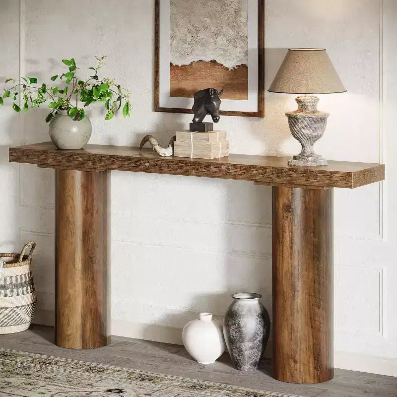 Console étroite en bois de 160 cm – Table d'entrée et de canapé