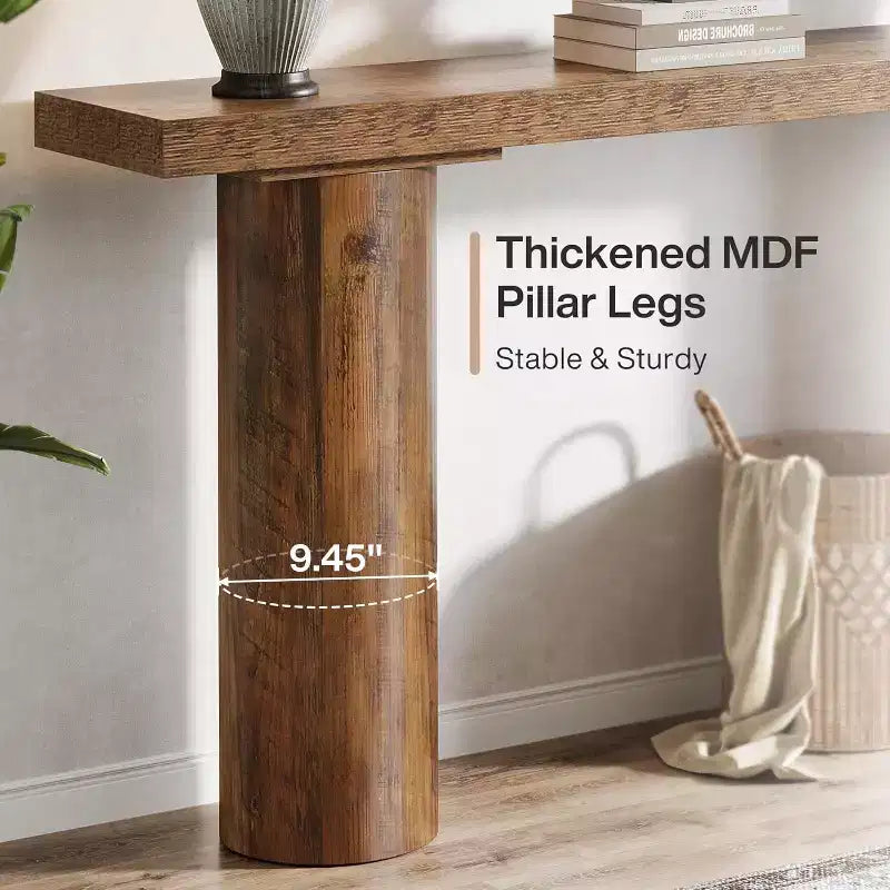 Console étroite en bois de 160 cm – Table d'entrée et de canapé