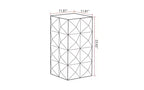 Table d'appoint de chevet avec motif en relief tridimensionnel 12 W, naturel/noir/marron