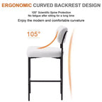 Lot de 4 tabourets de bar rembourrés modernes, hauteur comptoir