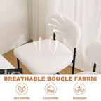 Lot de 4 tabourets de bar rembourrés modernes, hauteur comptoir
