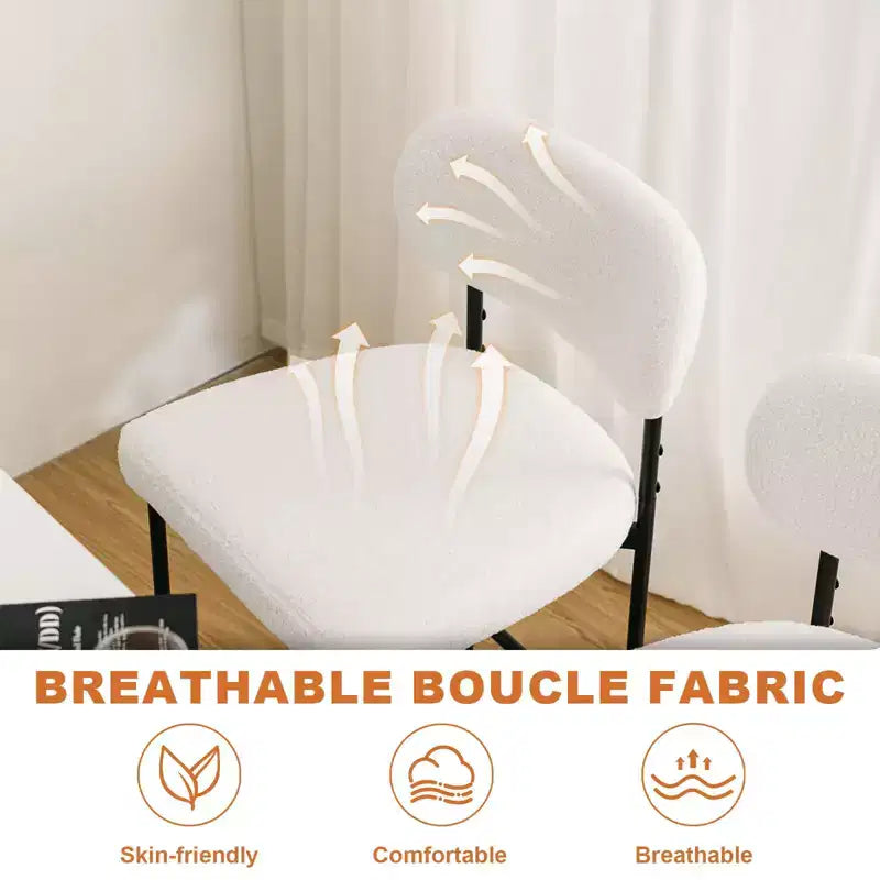 Lot de 4 tabourets de bar rembourrés modernes, hauteur comptoir
