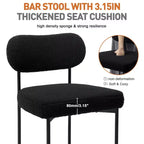 Lot de 4 tabourets de bar rembourrés modernes, hauteur comptoir