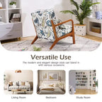 Fauteuil d'appoint en bois massif du milieu du siècle avec coussin de soutien lombaire