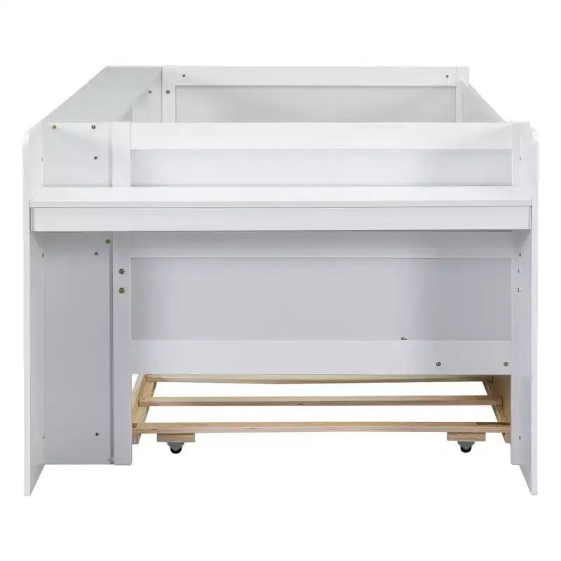 Lit de repos multifonctionnel double avec tiroirs et lit gigogne, rangement de tête de lit, table et station de chargement USB
