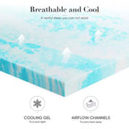 Matelas en mousse à mémoire de forme bleu de 7,6 cm (Queen Size) – Confort ultime pour un sommeil de qualité supérieure
