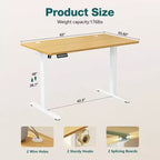 Bureau ergonomique réglable en hauteur avec support en T en métal Postes de travail informatiques modernes