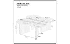 Table basse en forme de papillon – Table de salon moderne en MDF de 36 mm d'épaisseur