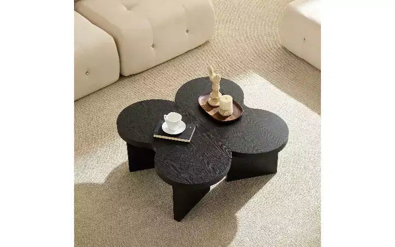 Table basse en forme de papillon – Table de salon moderne en MDF de 36 mm d'épaisseur