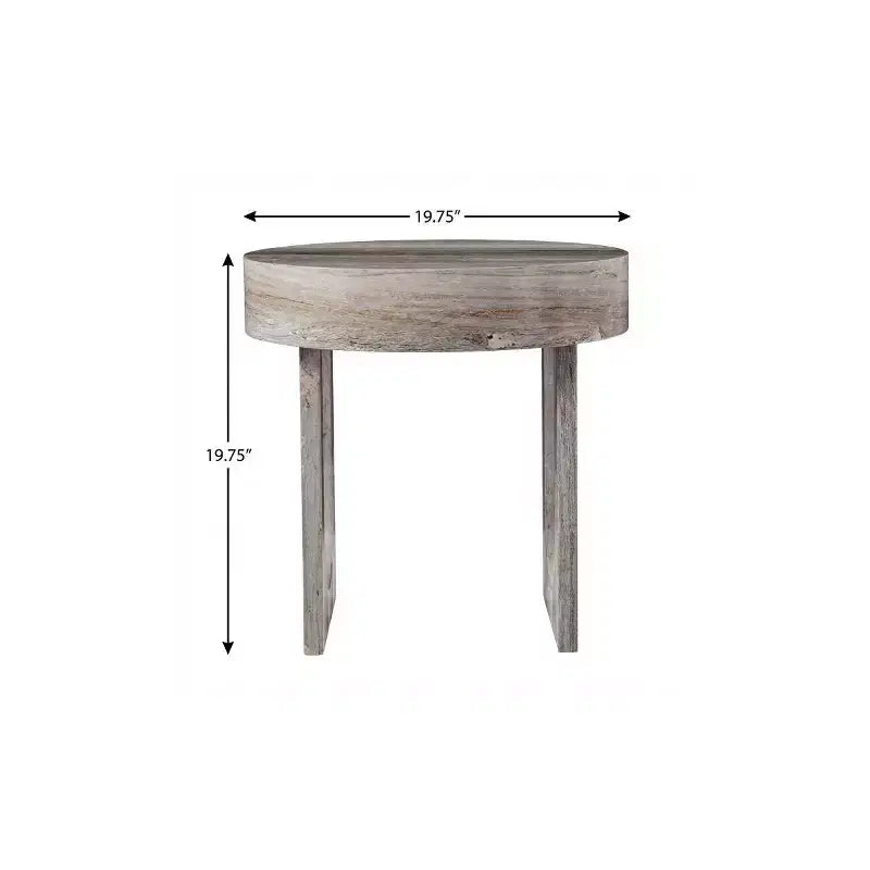 Table d'appoint ronde marron 20" – Bois manufacturé