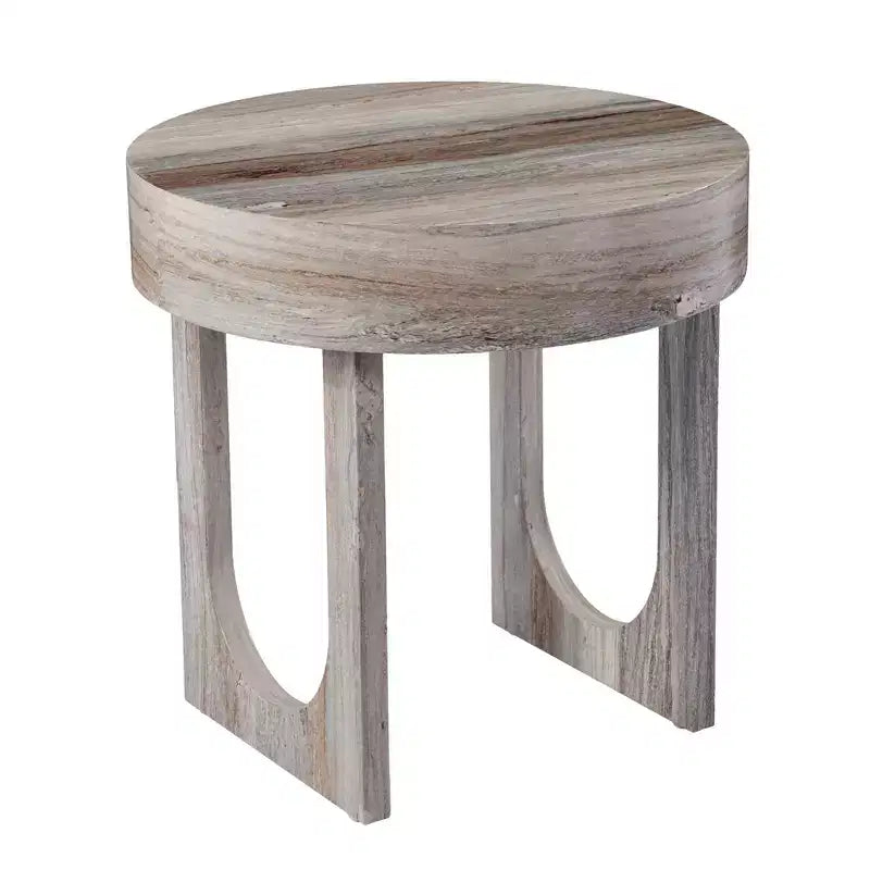 Table d'appoint ronde marron 20" – Bois manufacturé
