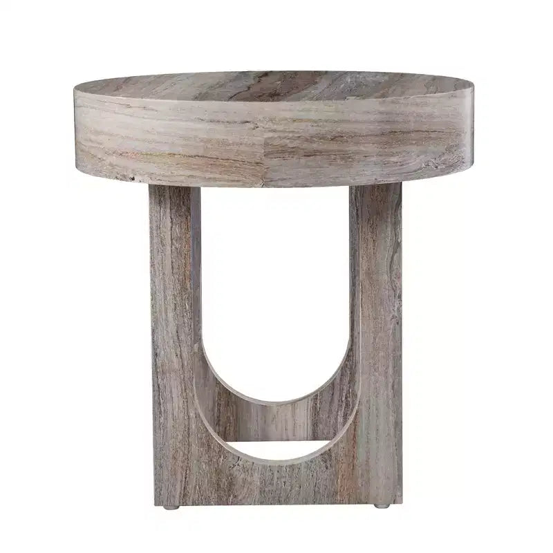 Table d'appoint ronde marron 20" – Bois manufacturé