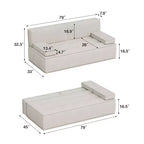 Canapé-lit multifonctionnel en tissu de 200 cm – Canapé convertible