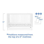 Lit de bébé convertible 4-en-1 avec conversion en lit de repos