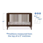 Lit de bébé convertible 4-en-1 avec conversion en lit de repos
