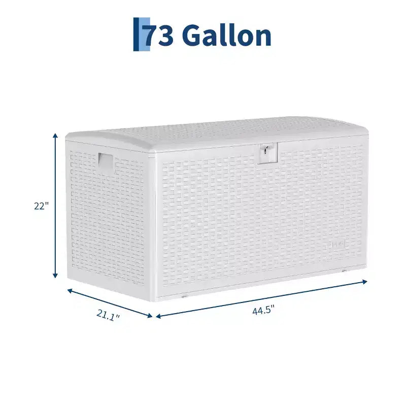 Coffre de rangement de jardin en résine verrouillable de 276 litres résistant à l'eau