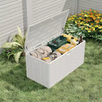 Coffre de rangement de jardin en résine verrouillable de 276 litres résistant à l'eau