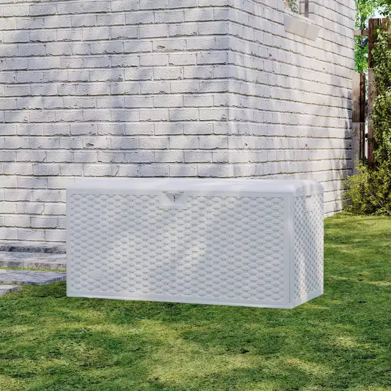 Coffre de rangement de jardin en résine verrouillable de 276 litres résistant à l'eau