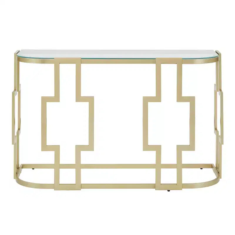 Sparkler 48 Console Table - Matte Gold/Clear - iNSPIRE Q