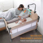 Berceau cododo 3-en-1 avec matelas et drap – Beige