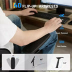 Fauteuil de bureau professionnel à dossier haut, support lombaire réglable, appui-tête 3D, accoudoirs relevables pour le travail au bureau, capacité de 136 kg, noir