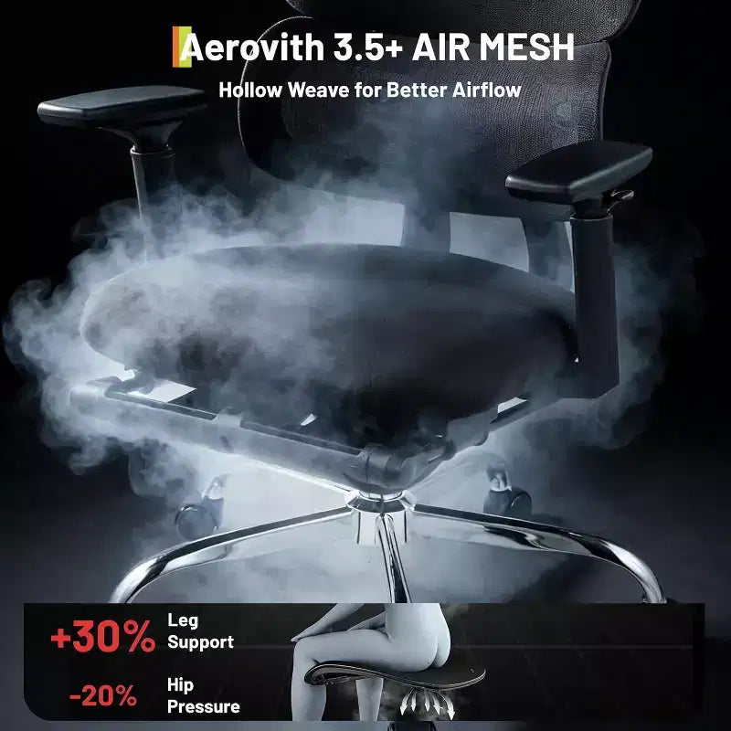 Fauteuil de bureau professionnel à dossier haut, support lombaire réglable, appui-tête 3D, accoudoirs relevables pour le travail au bureau, capacité de 136 kg, noir