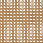 Meuble de rangement 2 portes avec étagère Boho Weave – Marron/Beige