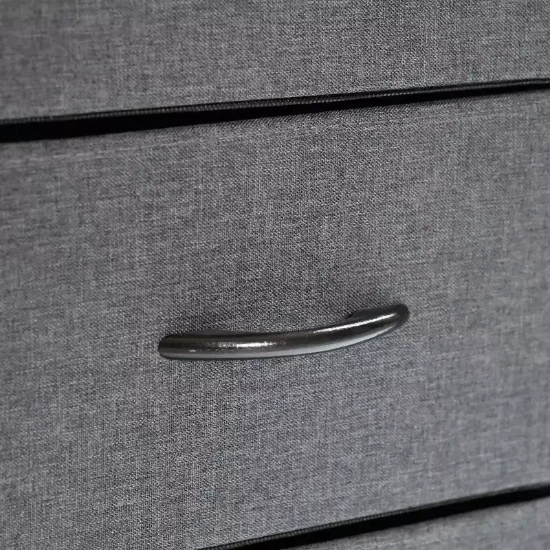 Table de chevet avec 3 tiroirs en tissu, station de charge, ports USB et prise de courant